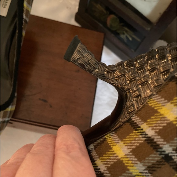 Prada Plaid Wool Embellished Pumps -Sz 8 - Picture 13 of 14